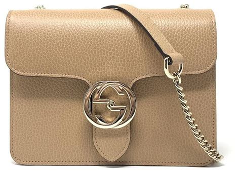 Gucci Beige Interlocking G Leather Double Hook Compact Wallet 